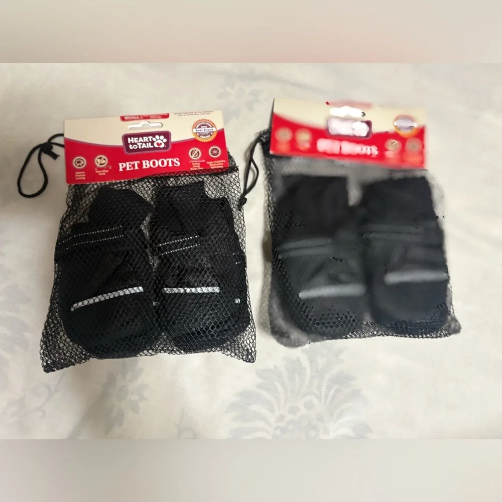 Heart to Tail Black Pet Boots